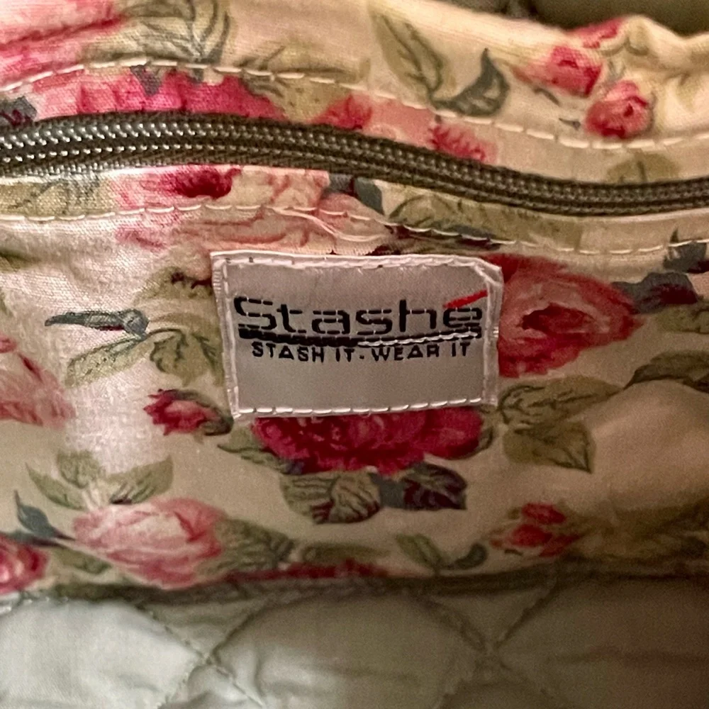 Quilted Floral Satchel Bag in Pink and Cream